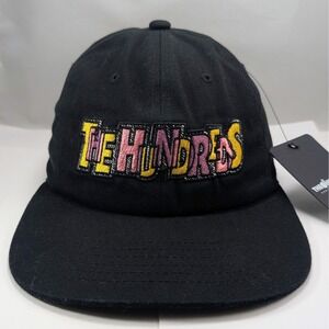 The‎ Hundreds Shock Logo Strapback Black Dad Hat Cap New NWT